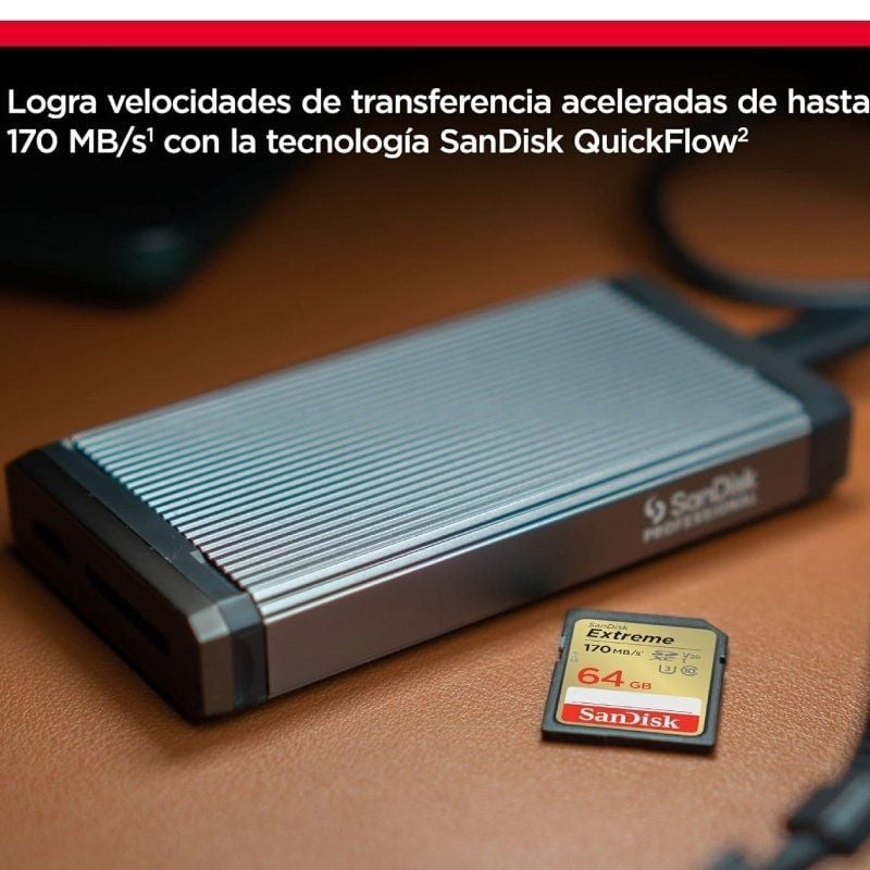 Cartão de Memória Sandisk Extreme 64GB SD XC Uhs-i Uhs-i Classe 10 / 170mbs