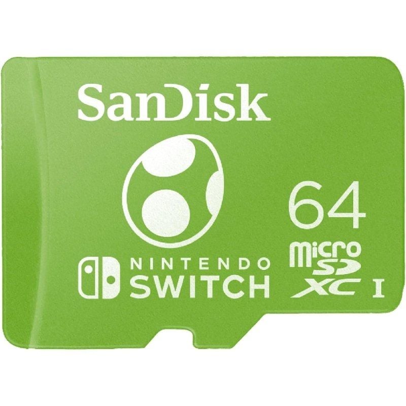 Cartão de Memória Sandisk Nintendo Switch 64GB Microsd XC Uhs-i / Classe 10 / 100mbs