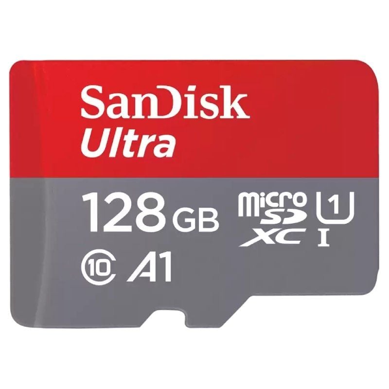Cartão de Memória Sandisk Ultra 128GB Microsd XC com Adaptador / Classe 10 / 140mbs