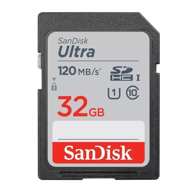 Cartão de Memória Sandisk Ultra 32GB SD HC Uhs-i SD - SDXC / Classe 10 / 120mbs