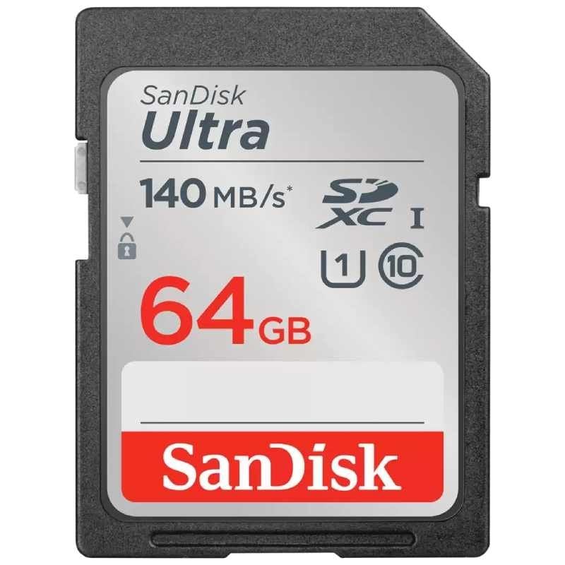 Cartão de Memória Sandisk Ultra 64GB SD HC Uhs-i - SDXC / Classe 10 / 140mbs