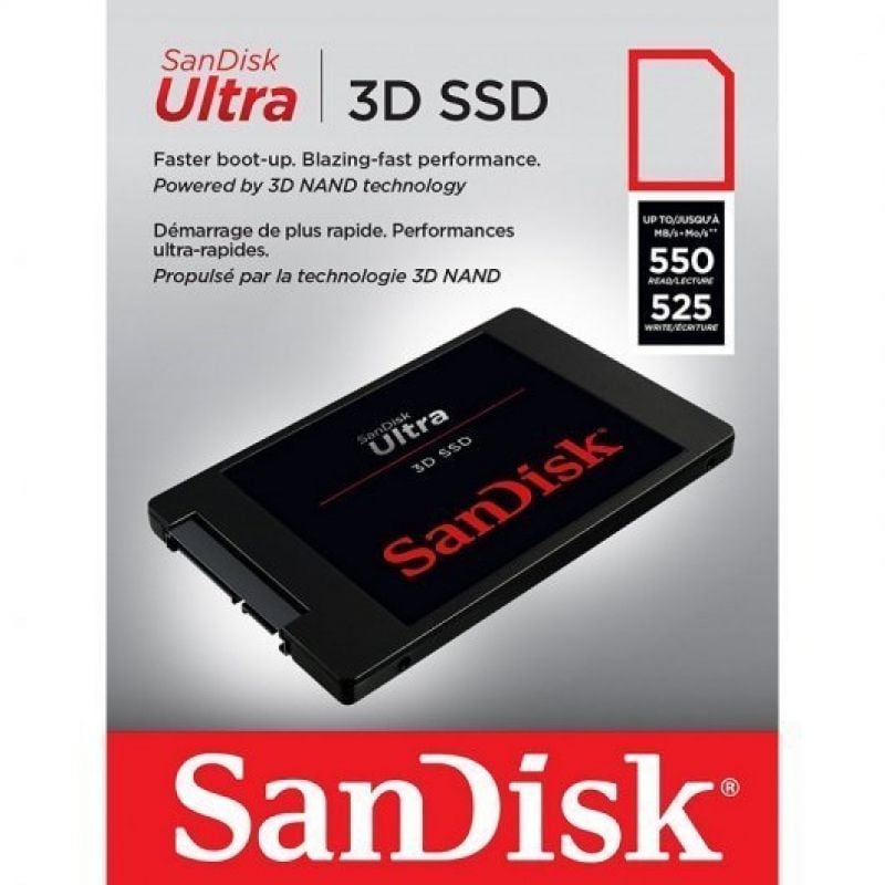 Sandisk Ultra 3D SSD 500GB / SATA III