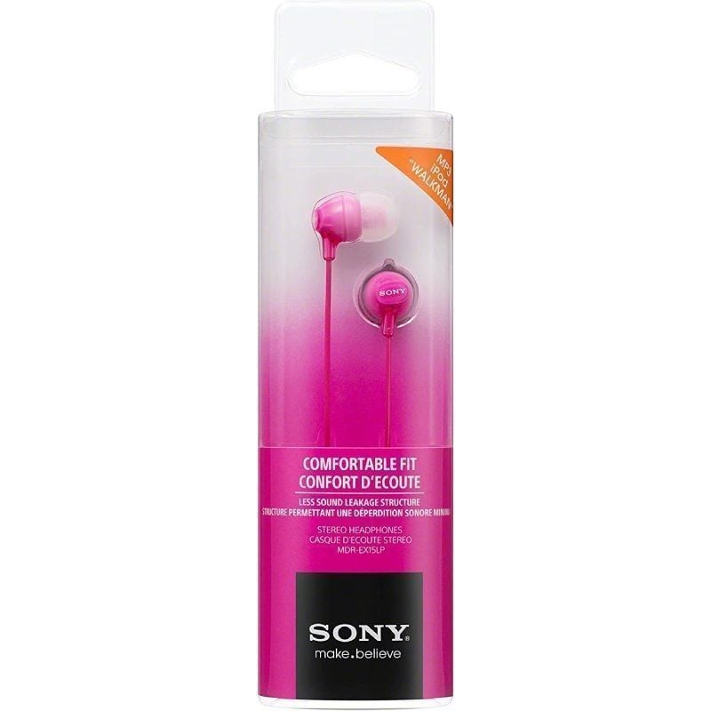 Auscultadores Intra-auriculares Sony MDREX15LPP / Ficha 3.5 / Rosa