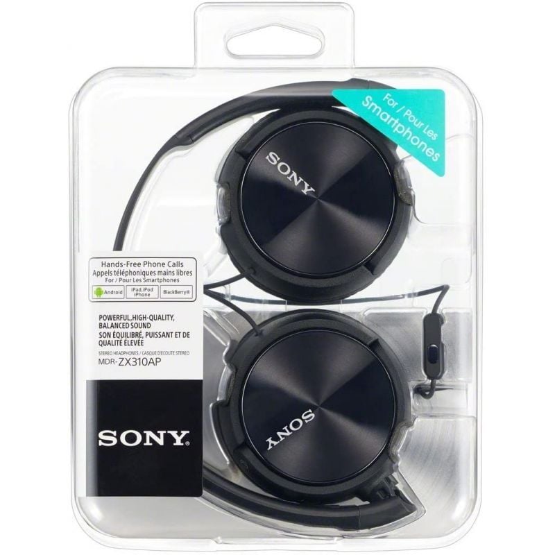 Sony MDRZX310APB Auscultadores / com Microfone / Jack 3.5 / Preto