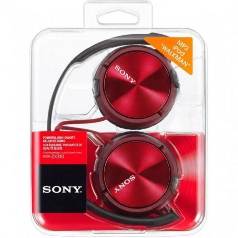 Sony MDRZX310APR Auscultadores / com Microfone / 3,5 Jack / Vermelho