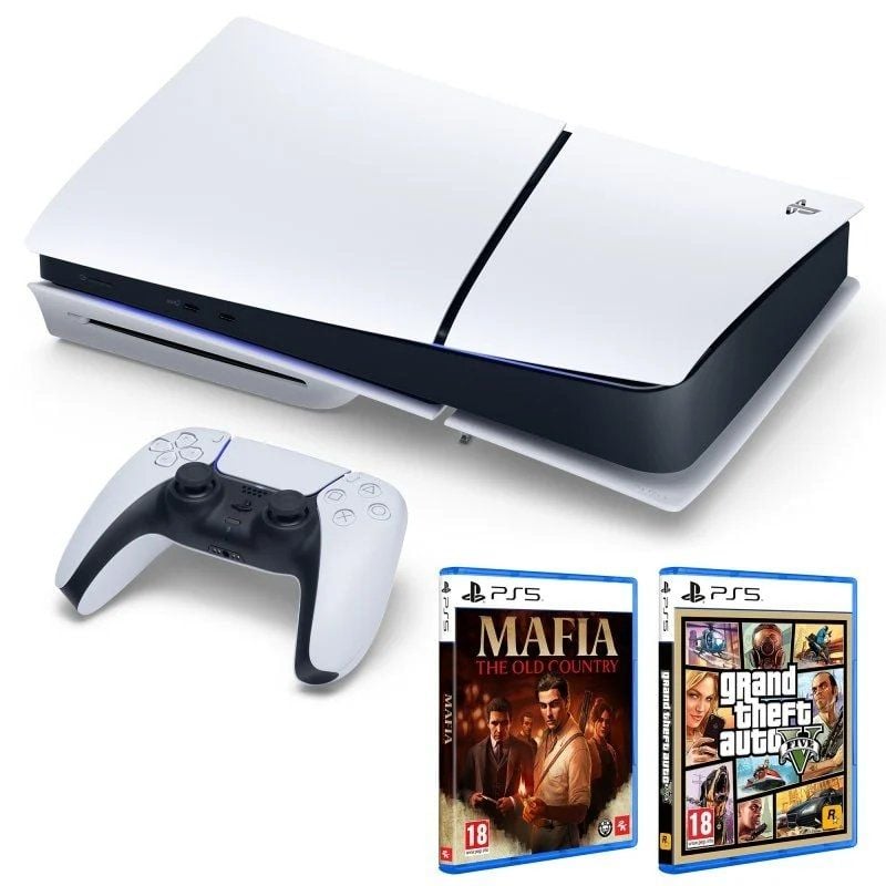 Consola Sony Playstation 5 - PS5 Slim Standard 1TB / Inclui Controlador Dual Sense e Jogo GTA V + M…