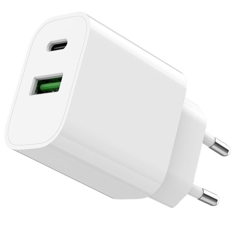 Carregador de Parede SPC Fast Charger 4341B / 1xusb Type-c / 1xusb / 20W / Branco