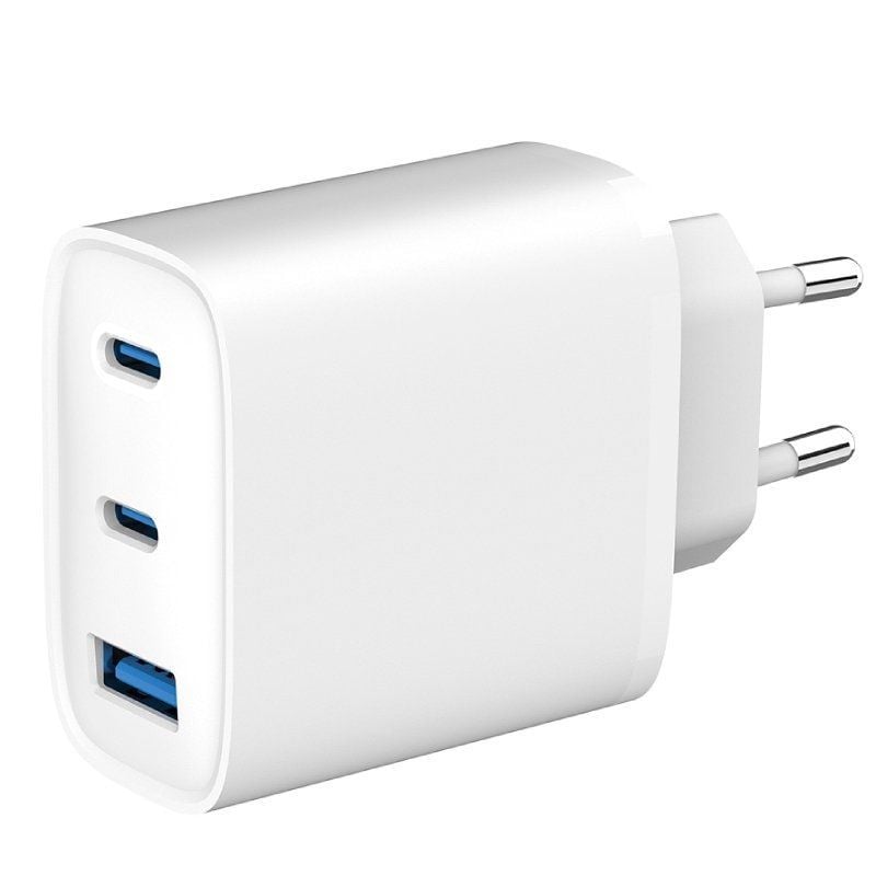 Carregador de Parede SPC Ultra Fast Charger 4342B / 2xusb Type-c / 1xusb / 65W / Branco