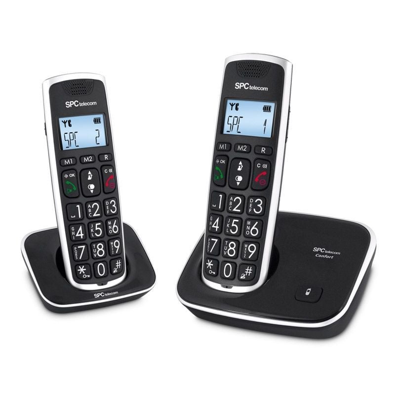 SPC Comfort Kaiser 7609N Telefone sem Fios / Pack DUO / Preto