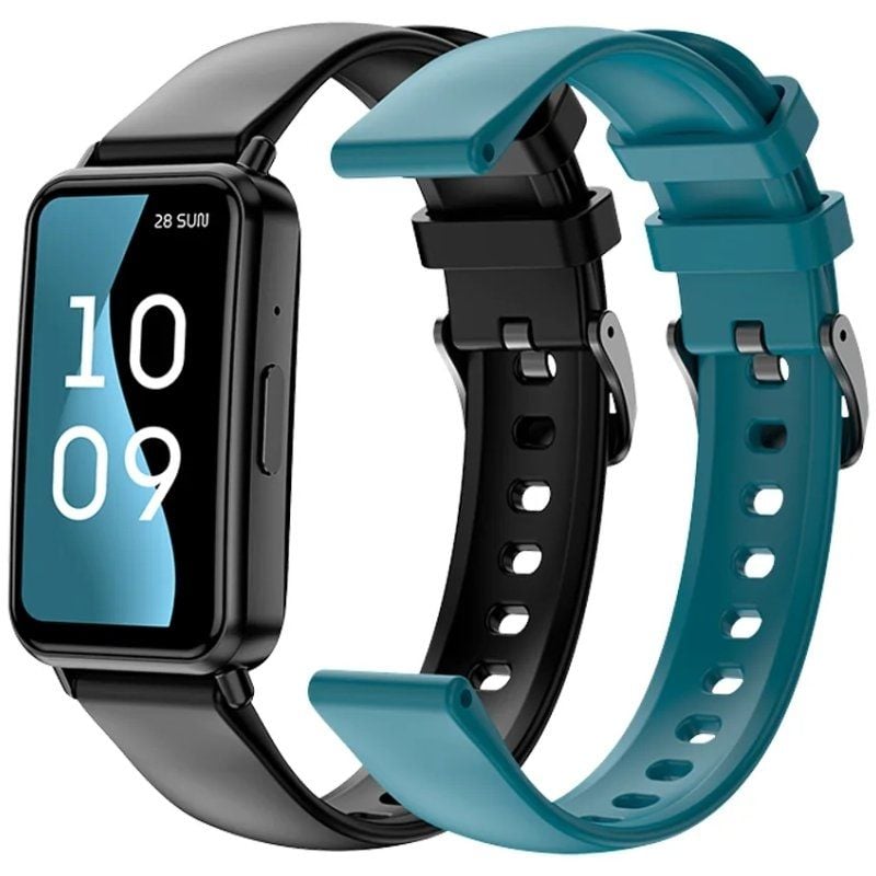 SPC Duo Fit Smartwatch / Notificações / Ritmo Cardíaco / Preto Escuro