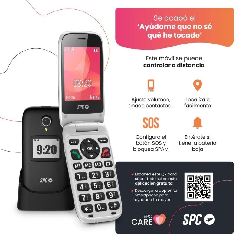 SPC Polaris Telemóvel para Seniores / 4G / Preto