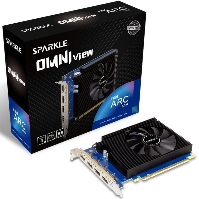 Placa Gráfica Intel Arc A310 Omni View Sparkle / 4GB GDDR6