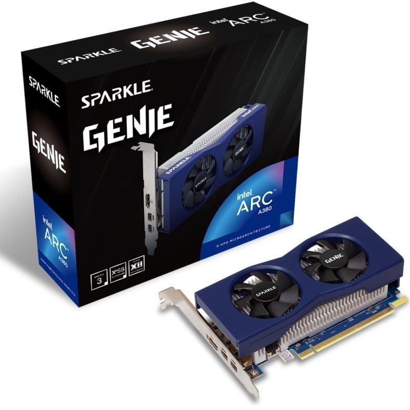 Placa Gráfica Intel Arc A380 GENIE Sparkle / 6GB GDDR6