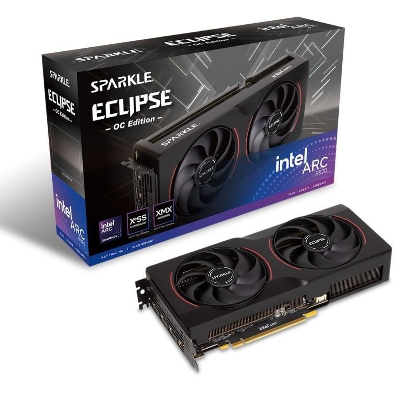 Sparkle Intel Arc B570 Eclipse OC Edition / Placa Gráfica Sparkle 10GB GDDR6