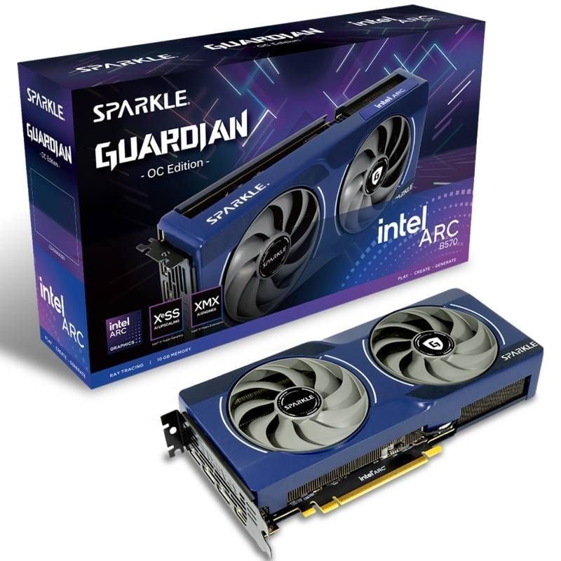 Placa Gráfica Intel Arc B570 Guardian OC Edition / 10GB GDDR6 Sparkle