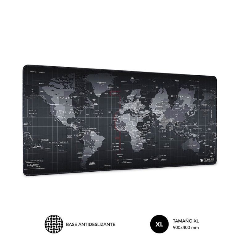 Subblim 01PUW01 Tapete de Rato World XL / 900 X 400 X 3 Mm
