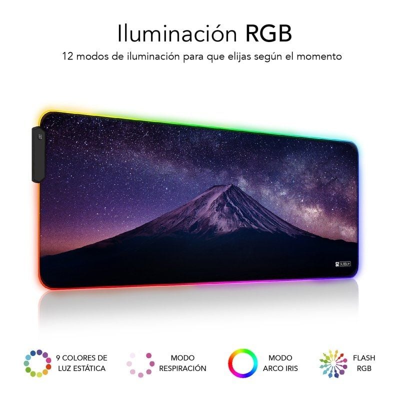 Subblim Submp-02rgb11 LED RGB Mountain XL / 800 X 300 X 4 Mm Tapete de Rato Subblim Submp-02rgb11 L…