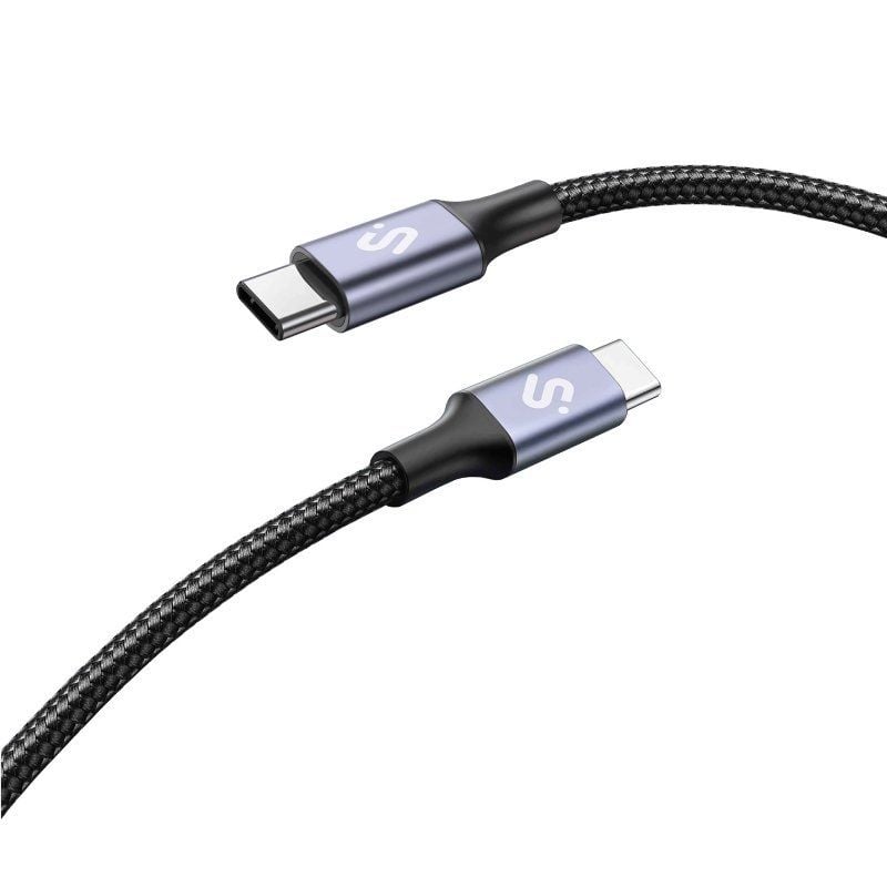 USB 2.0 Type-c Subblim Plus / USB Type-c Macho - USB Type-c Macho / Até 100W / 480mbps / 1m / Preto