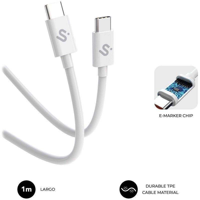 Cabo USB 2.0 Sublimador USB 2.0 Tipo C Plus / Macho USB Tipo C - Macho USB Tipo C / Até 100W / 480m…