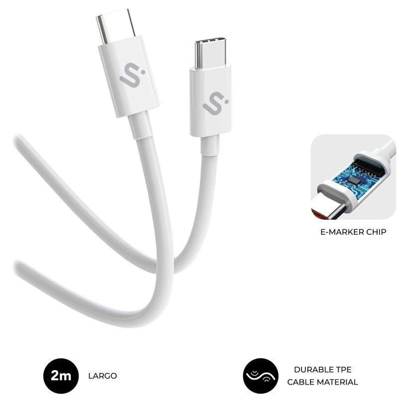 Cabo USB 2.0 Sublimador USB 2.0 Tipo C Plus / USB Tipo C Macho - USB Tipo C Macho / Até 100W / 480m…