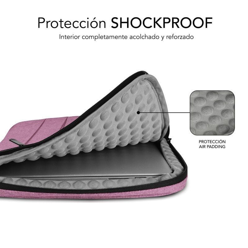 Bolsa Subblim Air Padding 360 para Computadores Portáteis Até 15,6" / Rosa