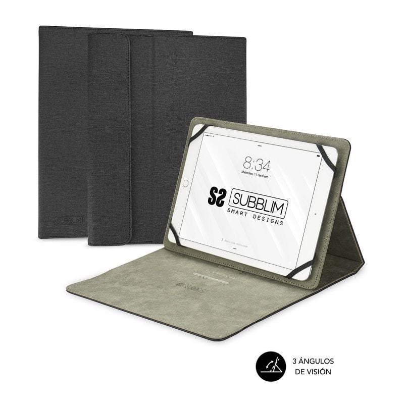 Estojo de Suporte Subblim Clever para Tablets de 9"-10,1" / Preto
