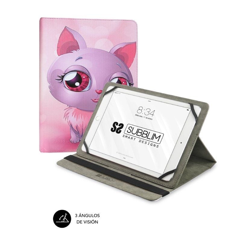 Capa para Tablet Subblim Trendy Cat para Tablets de 10,1"-11"