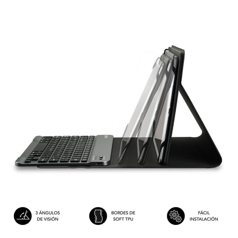 Capa de Teclado Subblim Keytab Pro Bluetooth para Tablets de 10,1"-10,8" / Preto