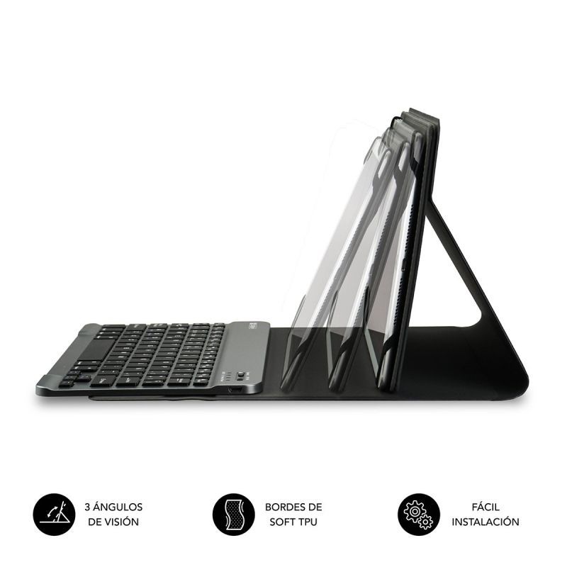 Capa para Teclado Bluetooth Subblim Keytab Pro com Teclado para Tablets 10,1"-10,8" / Vermelho