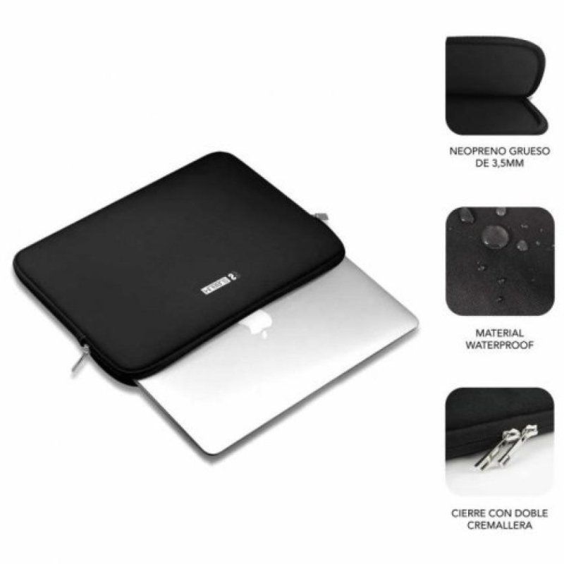 Capa Subblim Business Laptop Sleeve Neoprene V2 para Portáteis Até 12,5" / Preta
