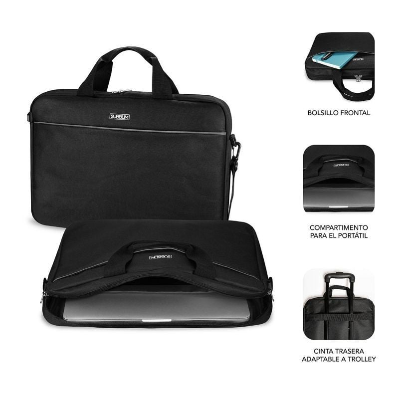 Mala de Transporte + Rato sem Fios Subblim Select Pack para Computadores Portáteis Até 15,6" / Corr…