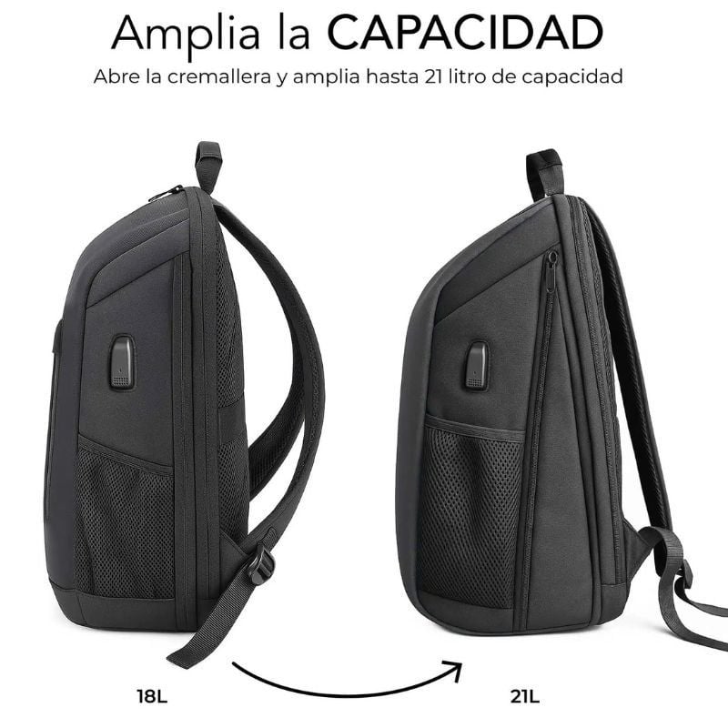 Subblim Xpand Air Padding Backpack para Computadores Portáteis Até 15,6" / Porta USB / Preto