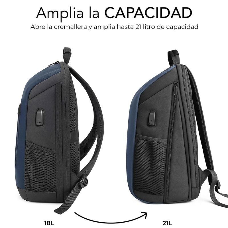Subblim Xpand Air Padding Backpack para Computadores Portáteis Até 15,6" / Porta USB / Azul