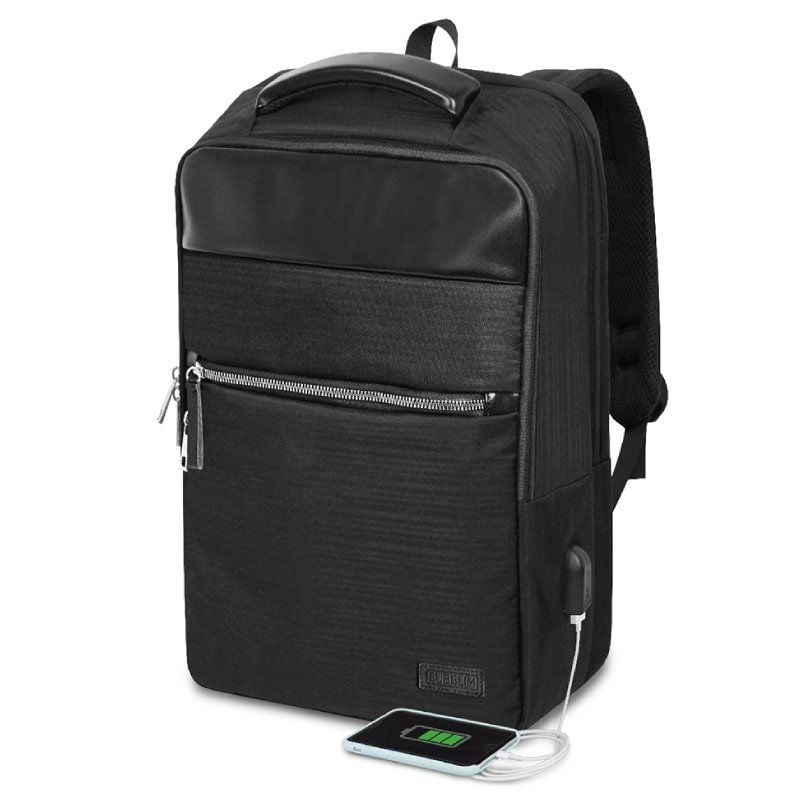 Mochila Subblim Business V2 AP para Computadores Portáteis Até 15,6" / Porta USB / Preto