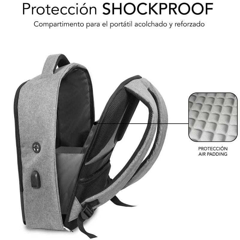 Mochila para Computador Portátil Subblim Secure V2 AP para Computadores Portáteis Até 15,6" / Porta…