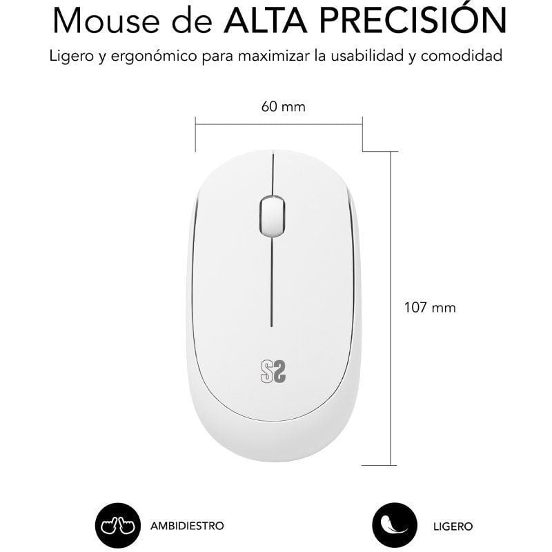 Conjunto de Rato sem Fios e Tapete Subblim Harmony Purple / Até 1200 DPI
