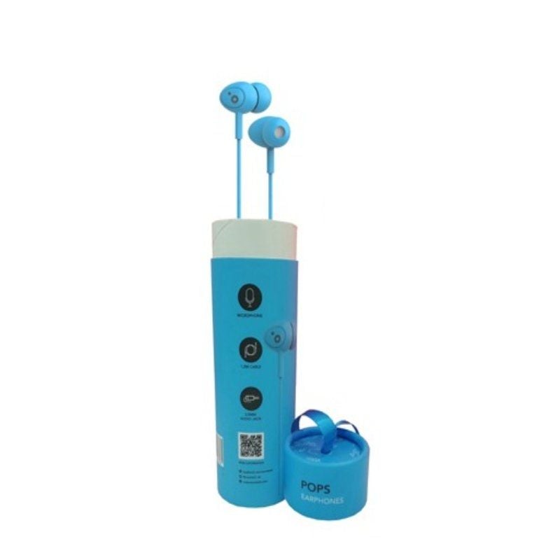 Sunstech Pops Auscultadores Intra-auriculares / com Microfone / Jack 3.5 / Azul