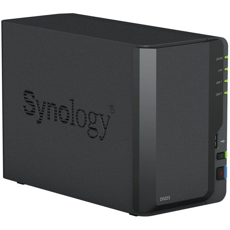 Synology Diskstation DS223 NAS / 2 Compartimentos 3,5"- 2,5" / 2GB DDR4 / Formato de Torre