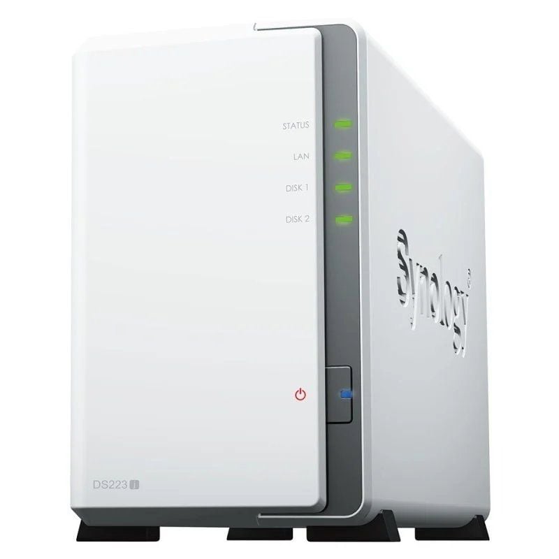 Synology Diskstation DS223J NAS / 2 Compartimentos 3,5"- 2,5" / 1GB DDR4 / Formato de Torre