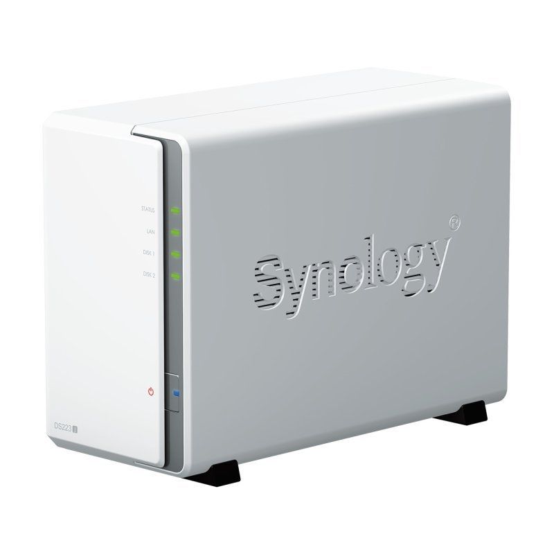 Synology Diskstation DS223J NAS / 2 Compartimentos 3,5"- 2,5" / 1GB DDR4 / Formato de Torre