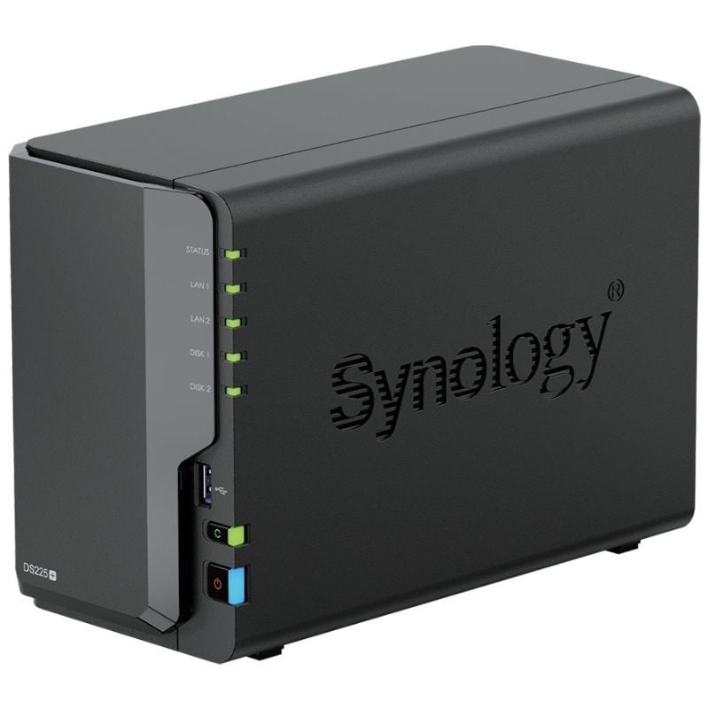 Synology Diskstation Ds225+ NAS / 2 Compartimentos 3,5"- 2,5" / 2GB DDR4 / 8TB / Formato de Torre