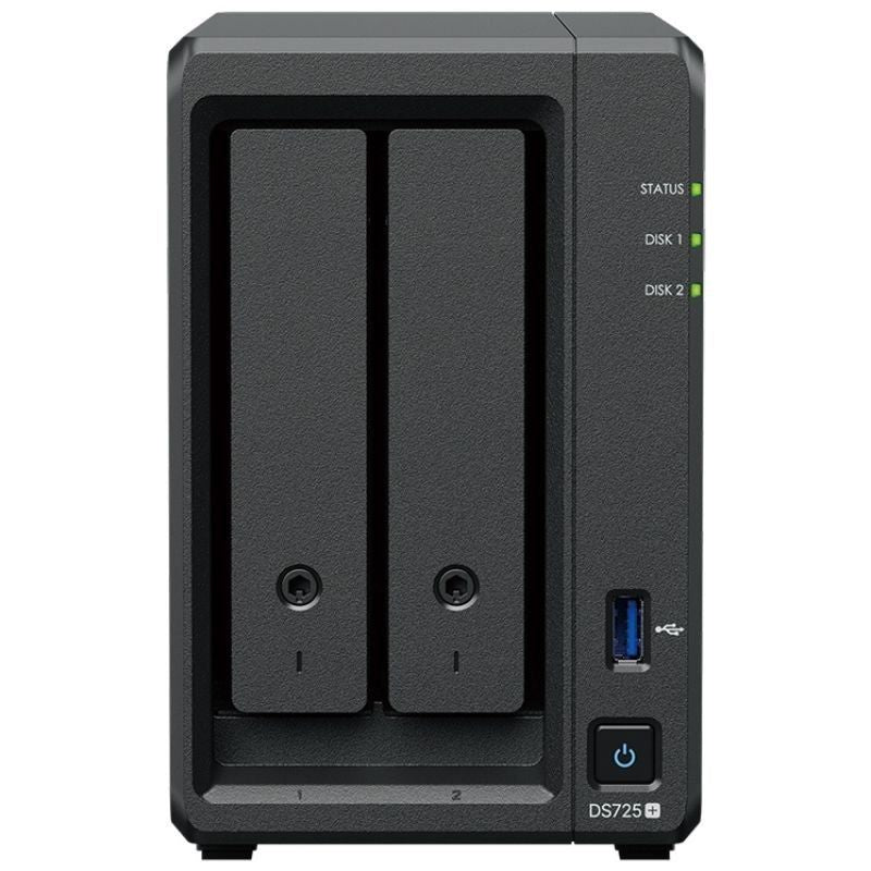 Synology Diskstation Ds725+ NAS / 2 Compartimentos 3,5"- 2,5" / 4GB DDR4 / Formato de Torre