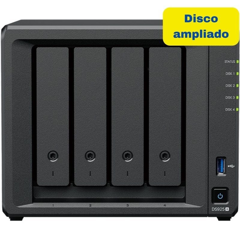 Synology Diskstation Ds925+ NAS / 4 Compartimentos 3,5"- 2,5" / 4GB DDR4 / 16TB / Formato de Torre