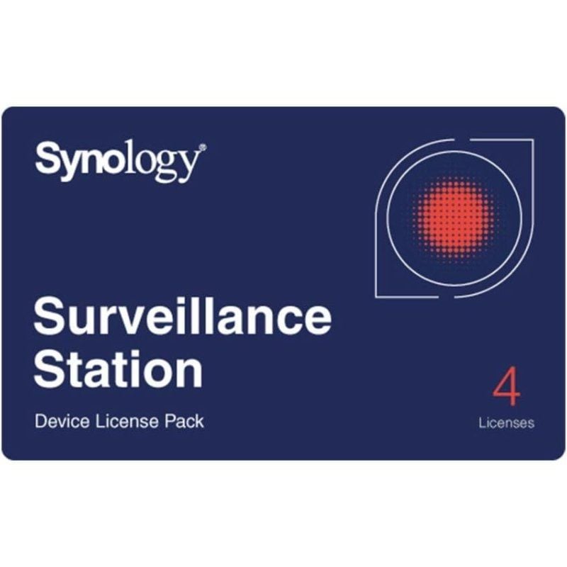 Licença Física Pacote de Licenças para Dispositivos de Vigilância Synology / 4 Dispositivos