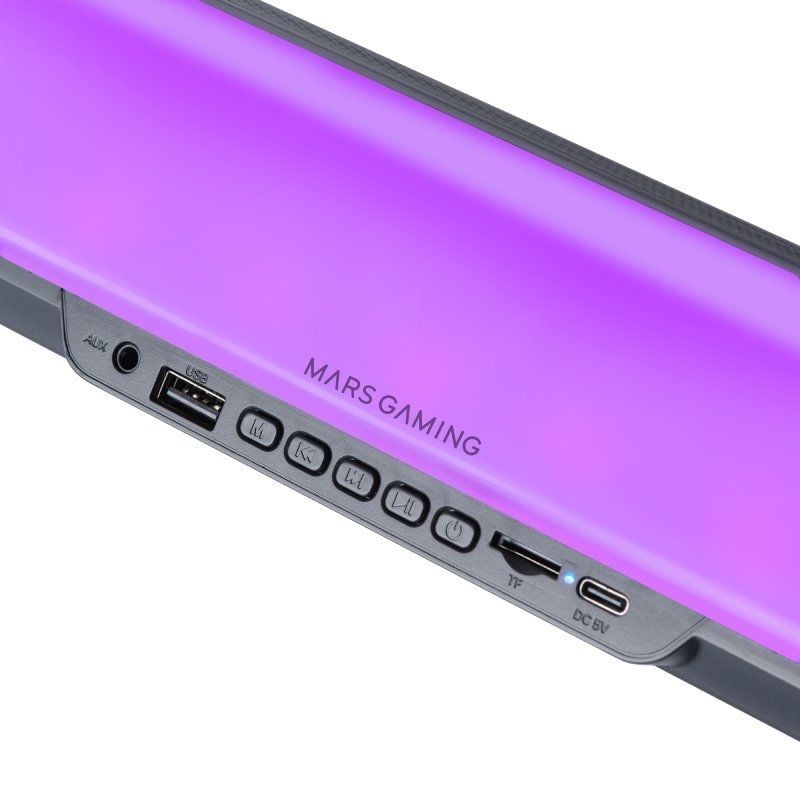 Barra de Som Bluetooth Mars Gaming Msb-orb / 20W / 2.0 / Preto