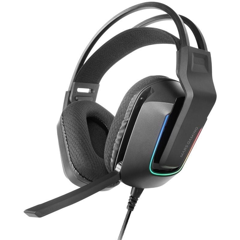 Auricular para Jogos Mars com Microfone Mars Gaming Mh-strike / Jack 3.5 / USB / Preto