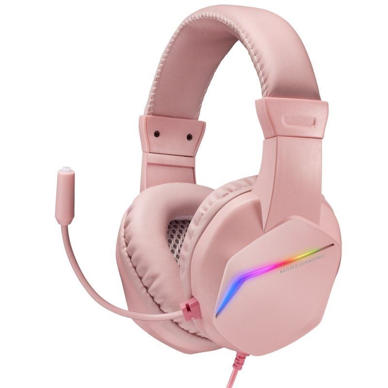 Auscultadores para Jogos com Microfone Mars Gaming MH122 / Jack 3.5 / Rosa