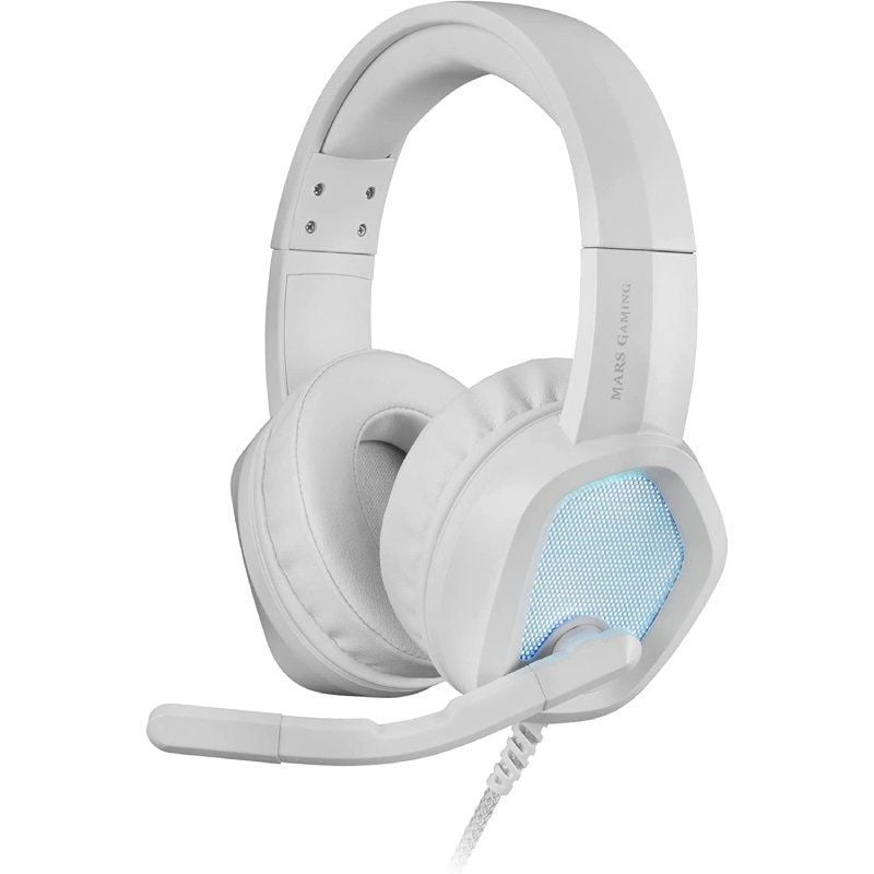 Auricular para Jogos Mars com Microfone Mars Gaming MH320 / Jack 3.5 / Branco