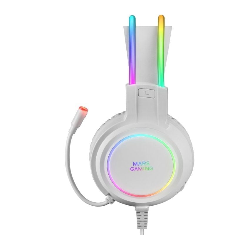Mars Gaming Headset com Microfone MHRGB / Jack 3.5 / Branco