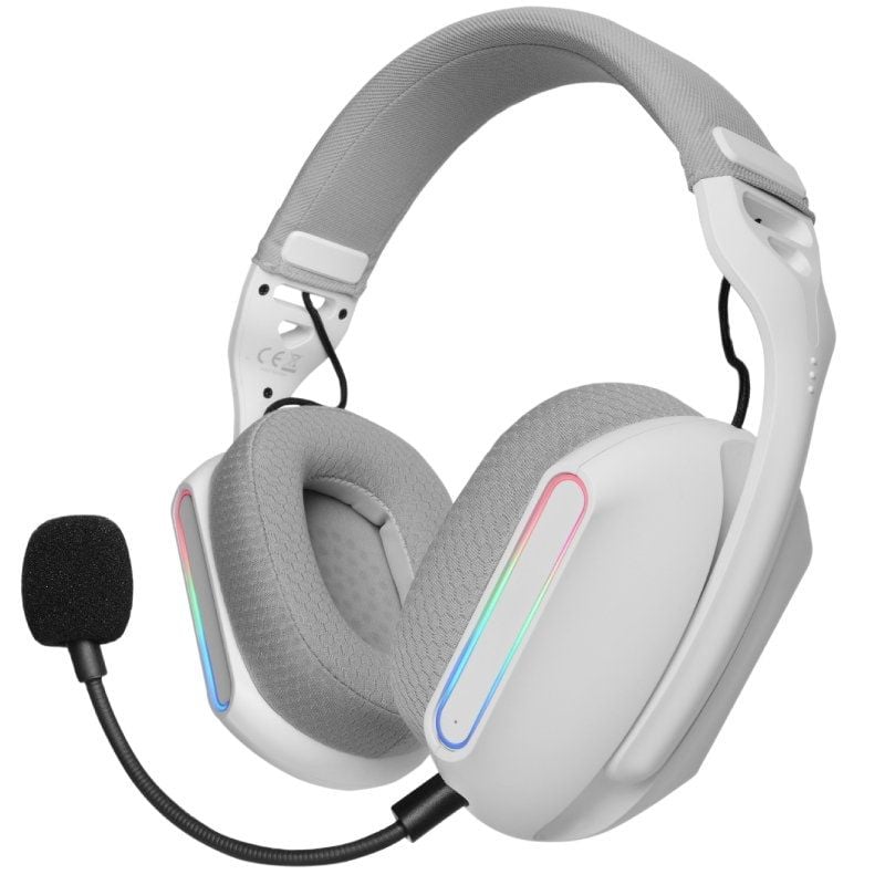 Auscultadores sem Fios para Jogos com Microfone Mars Gaming MHWPRO / Jack 3.5 / Bluetooth / Branco